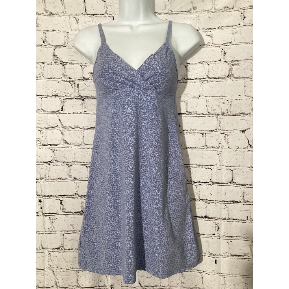 Brandy Melville Blue Floral Mini Dress Sleeveless V-Neck Spaghetti Strap OS